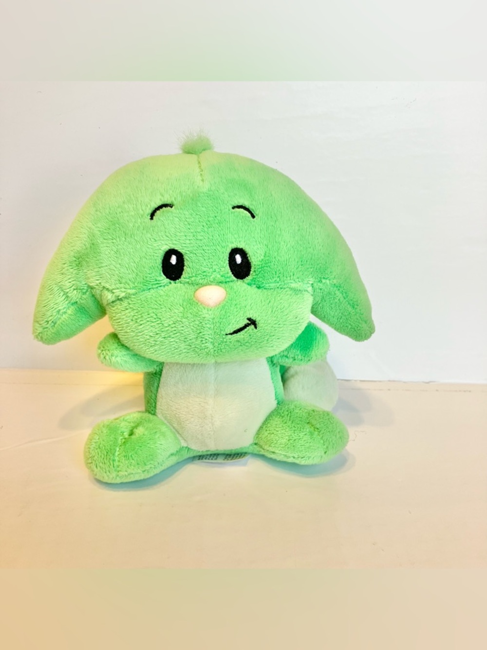 Neopets GREEN KACHEEK 5" White Tail Plush Stuffed Animal 2008 Jakks Pacific